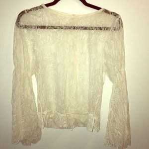 White laced top!